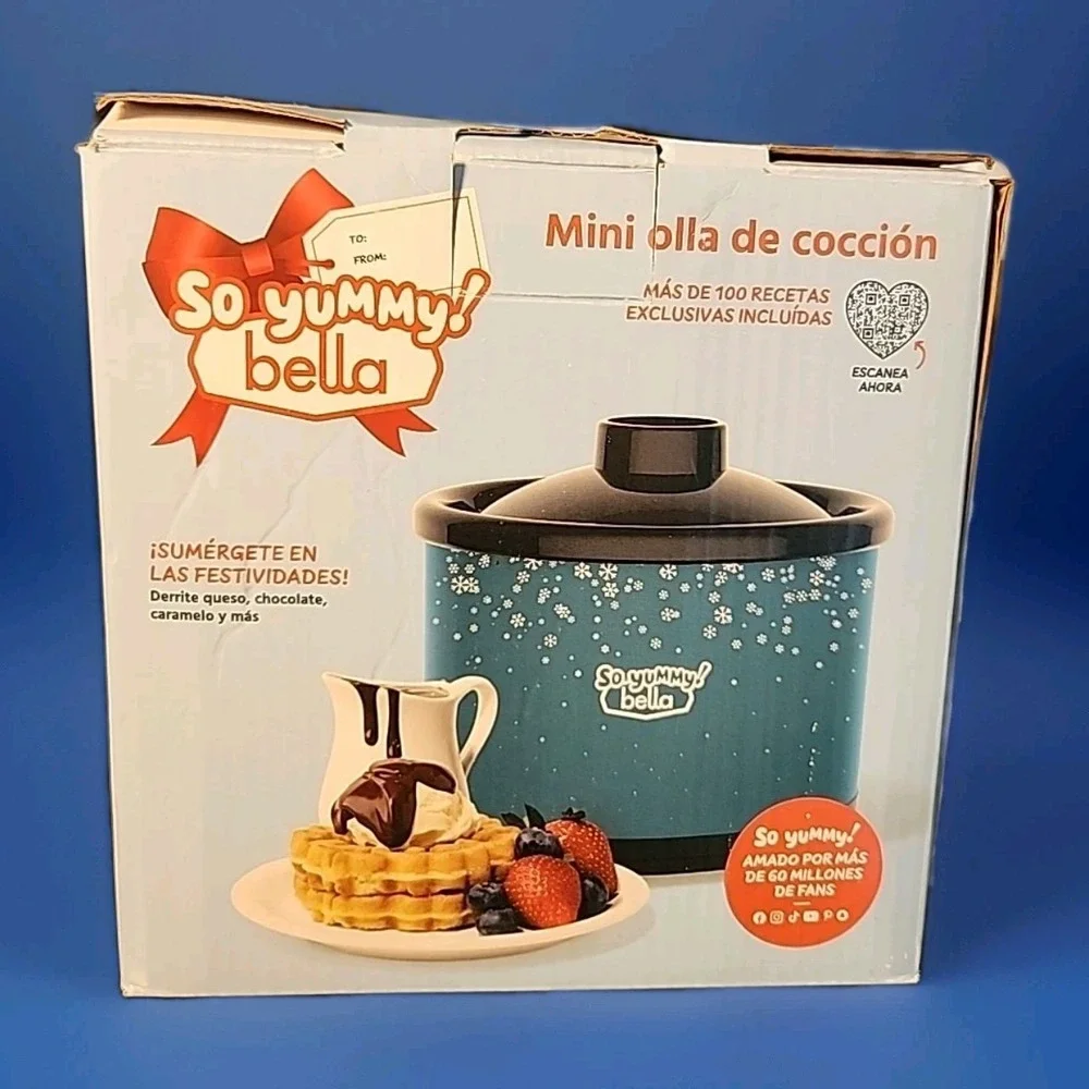 New Electric Fondue Pot So Yummy! Bella Mini Dipper 2.5 Cup Cheese Chocolate NIB